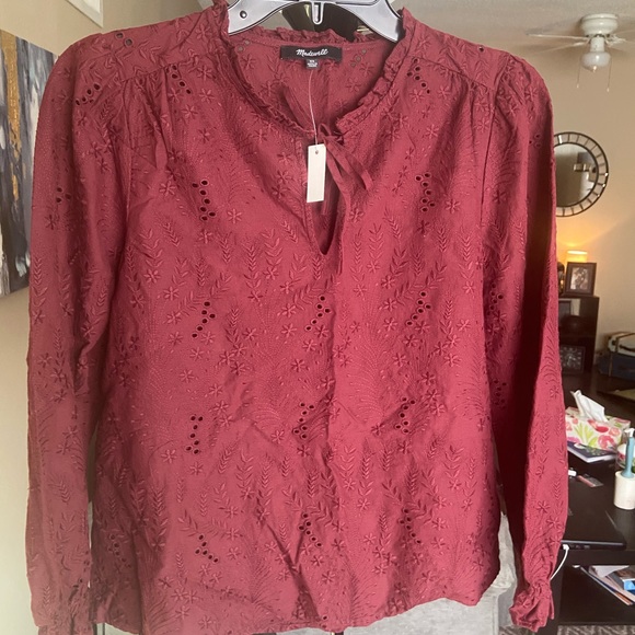 COPY - Burgundy Madewell top - Picture 1 of 5